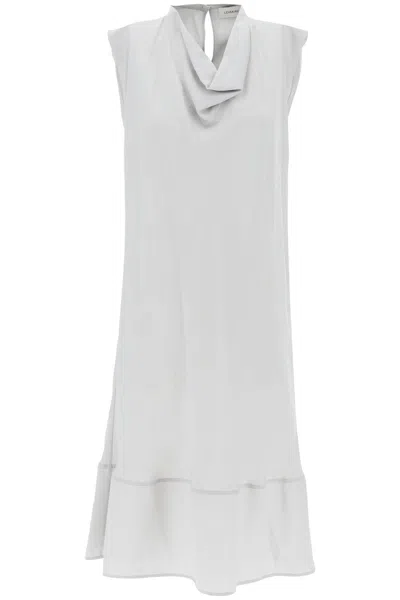 LEMAIRE LEMAIRE MIDI DRESS WITH DIAGONAL CUT IN