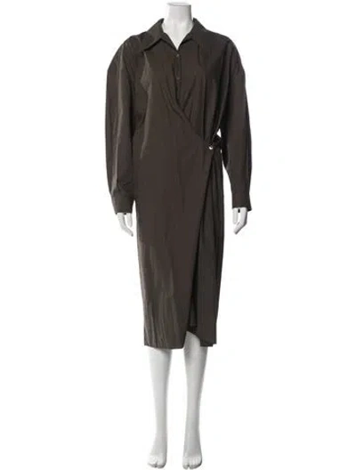 Pre-owned Lemaire Midi Length Dress In Green