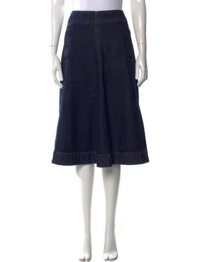Pre-owned Lemaire Midi Length Skirt In Blue