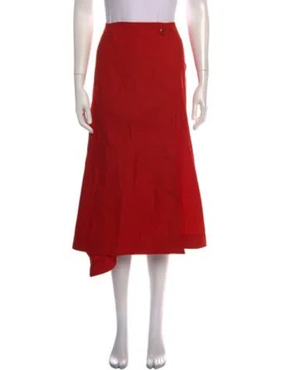 Pre-owned Lemaire Midi Length Skirt In Red