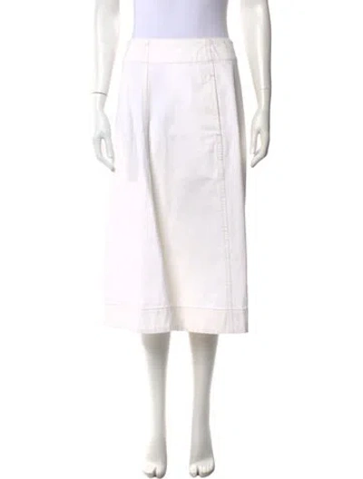 Pre-owned Lemaire Midi Length Skirt In White