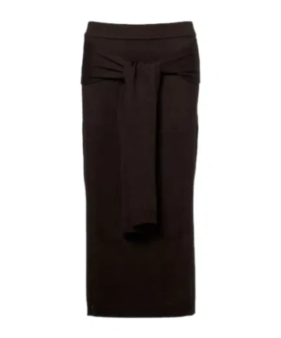 Lemaire Midi Skirt In Brown