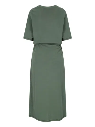 Lemaire Midi T-shirt Dress In Verde