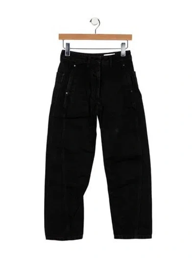 Pre-owned Lemaire Mid-rise Straight Leg Jeans In Black