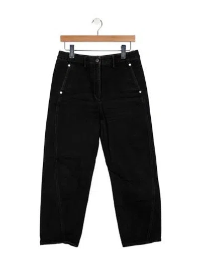 Pre-owned Lemaire Mid-rise Straight Leg Jeans In Black
