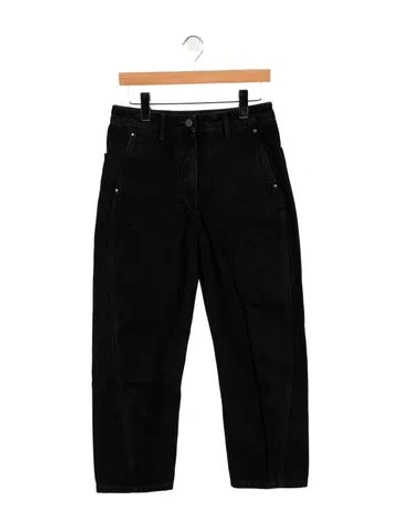 Pre-owned Lemaire Mid-rise Straight Leg Jeans In Black