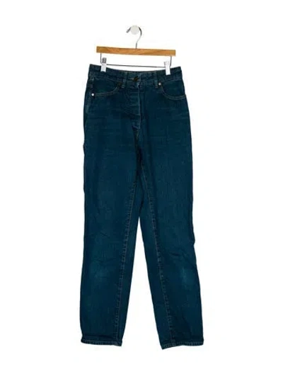 Pre-owned Lemaire Mid-rise Straight Leg Jeans In Blue