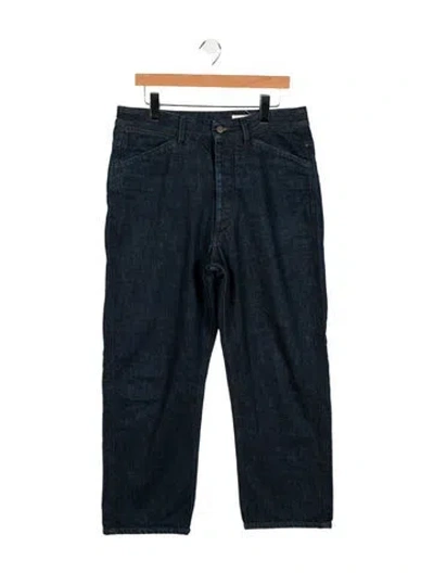 Pre-owned Lemaire Mid-rise Straight Leg Jeans In Blue