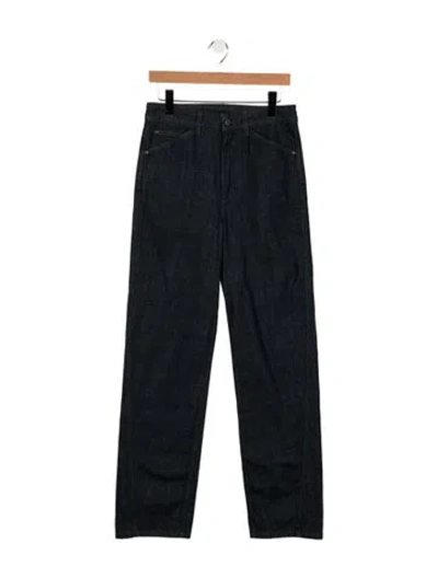 Pre-owned Lemaire Mid-rise Straight Leg Jeans In Blue