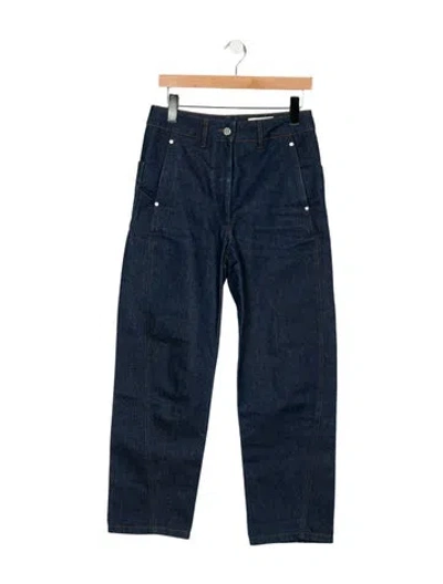 Pre-owned Lemaire Mid-rise Straight Leg Jeans In Blue