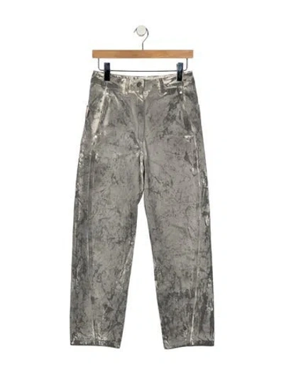 Pre-owned Lemaire Mid-rise Straight Leg Jeans In Gray