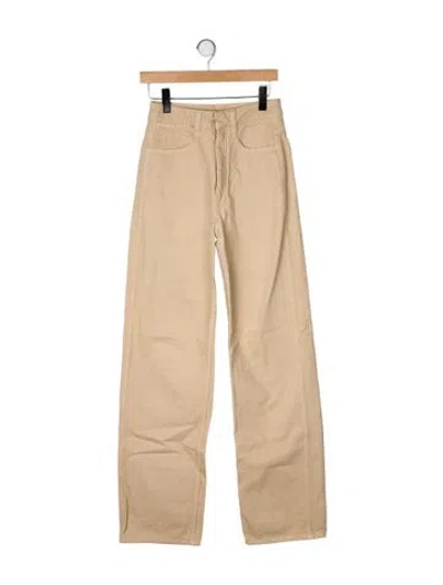 Pre-owned Lemaire Mid-rise Straight Leg Jeans In Neutral