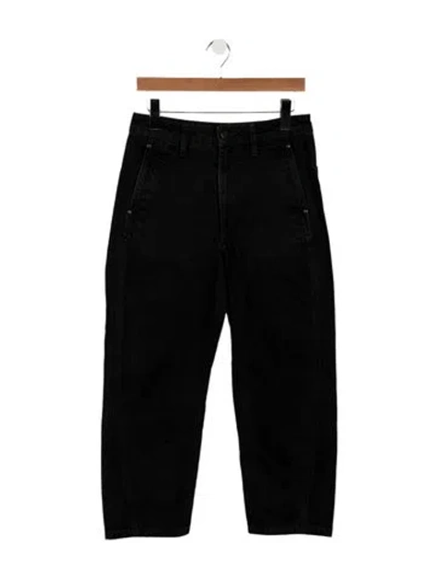 Pre-owned Lemaire Mid-rise Wide Leg Jeans In Black
