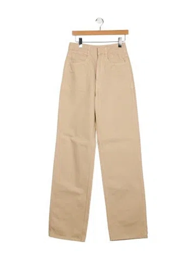 Pre-owned Lemaire Mid-rise Wide Leg Jeans In Neutral