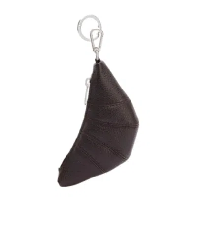 Lemaire Mini Croissant Key Chain In Black