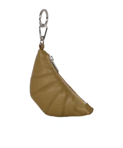 Lemaire Mini Croissant Keychain In Brown
