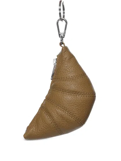 Lemaire Mini Croissant Keyring In 褐色