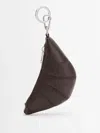 Lemaire Mini Croissant Keyring In Brown