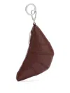 Lemaire Mini Croissant Keyring In Brown
