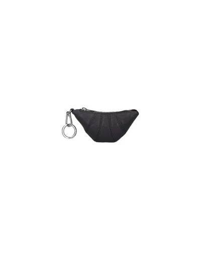 Lemaire "mini Croissant" Keyring In Black