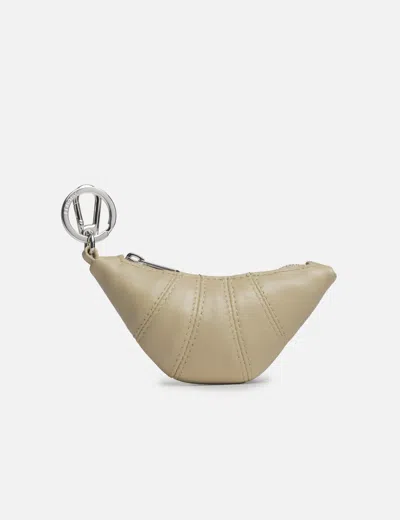 Lemaire Mini Croissant Keyring In Brown