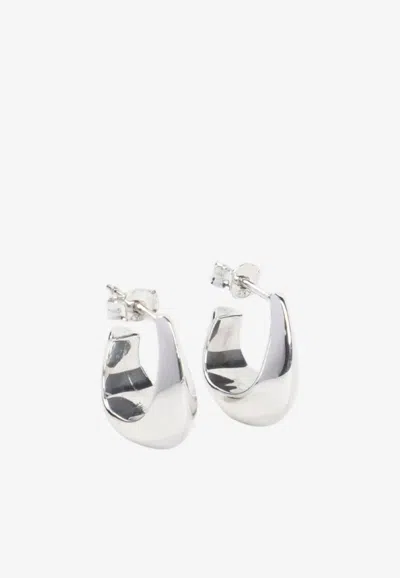 Lemaire Mini Curved Drop Earrings In Silver