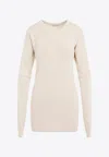 Lemaire Knitted Dress With Removable Sleeves In Cream