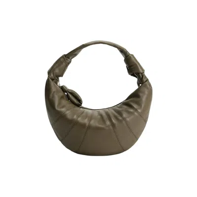 Pre-owned Lemaire Mini Fortune Croissant Bag 'dark Khaki' | Grey | Women's Size Onesize In Gray