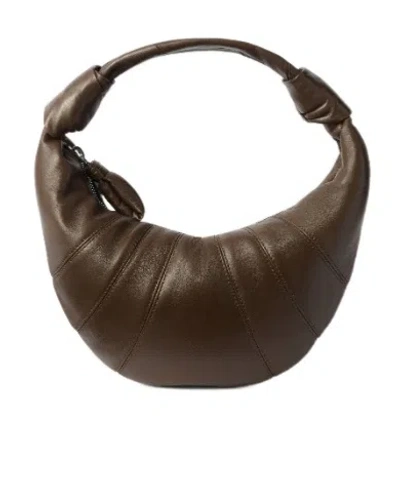 Lemaire Mini Fortune Croissant Bag In Leather In Brown