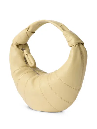 Lemaire Mini Fortune Croissant Bag In Leather In Purple