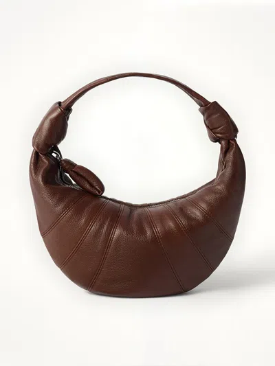 Lemaire Mini Fortune Croissant Goatskin Bag In Brown