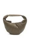 Lemaire Mini Fortune Croissant Knotted Panelled Bag In Green
