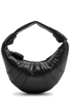 Lemaire Womens Dark Chocolate Mini Fortune Croissant Leather Shoulder Bag In Black