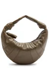 Lemaire Womens Mini Fortune Croissant Leather Shoulder Bag Dark Khaiki In Brown