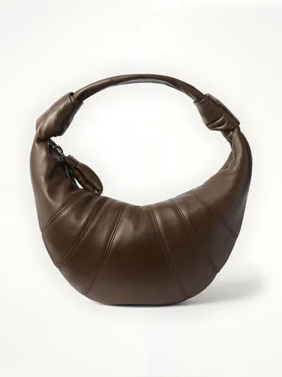 Lemaire Mini Fortune Croissant Soft Nappa Leather Bag In Brown