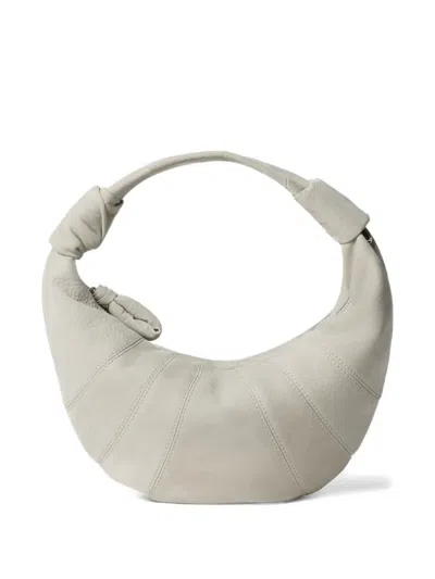 Lemaire Mini Fortune Croissant Topstitched Tote Bag In Gray