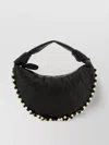 Lemaire Womens Dark Chocolate Fortune Mini Croissant Leather Shoulder Bag