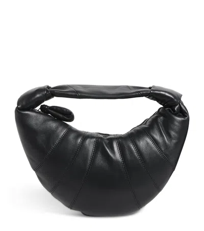 Lemaire Mini Lambskin Fortune Croissant Shoulder Bag In Black