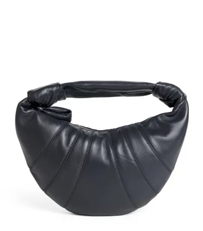 Lemaire Mini Leather Croissant Shoulder Bag In Black