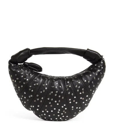 Lemaire Dark Chocolate Studs Dots Mini Fortune Croissant Bag In Brown