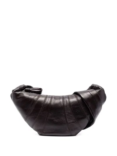 Lemaire Mini Slouch Handbag In Dark Chocolate
