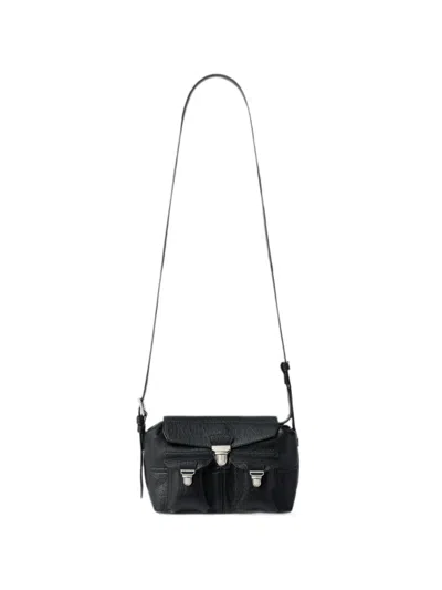 Lemaire Mini Soft Gear Bag In Bubble Lambskin In Black