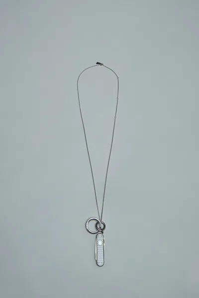 Lemaire Mini Swiss Knife Necklace Silver In Metallic