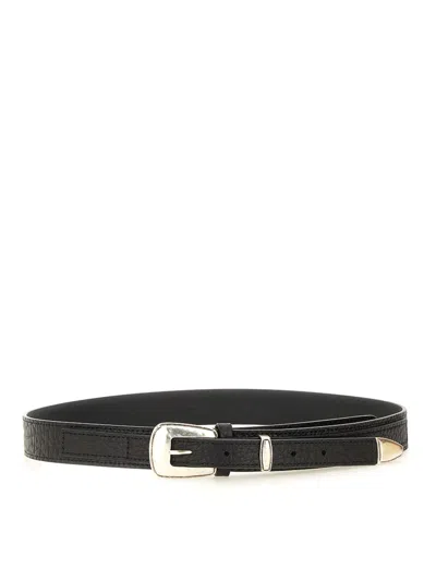 Lemaire Minimal Western Belt In Black
