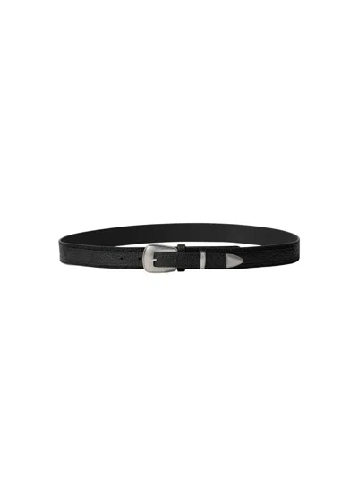 Lemaire Minimal Western Belt In Black