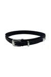 Lemaire Minimal Western Belt. In Black