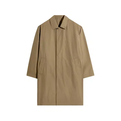 Lemaire Minimalist Button-front Raincoat In Beige