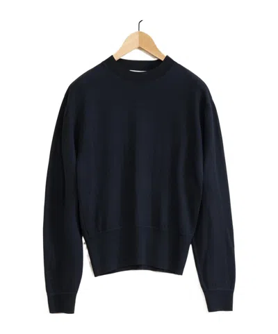 Lemaire Mock-neck Drop-shoulder Jumper In Black