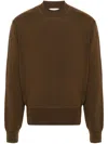 Lemaire Long-sleeved Pullover Sweater In Brown