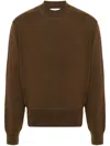 Lemaire Long-sleeved Pullover Sweater In Brown